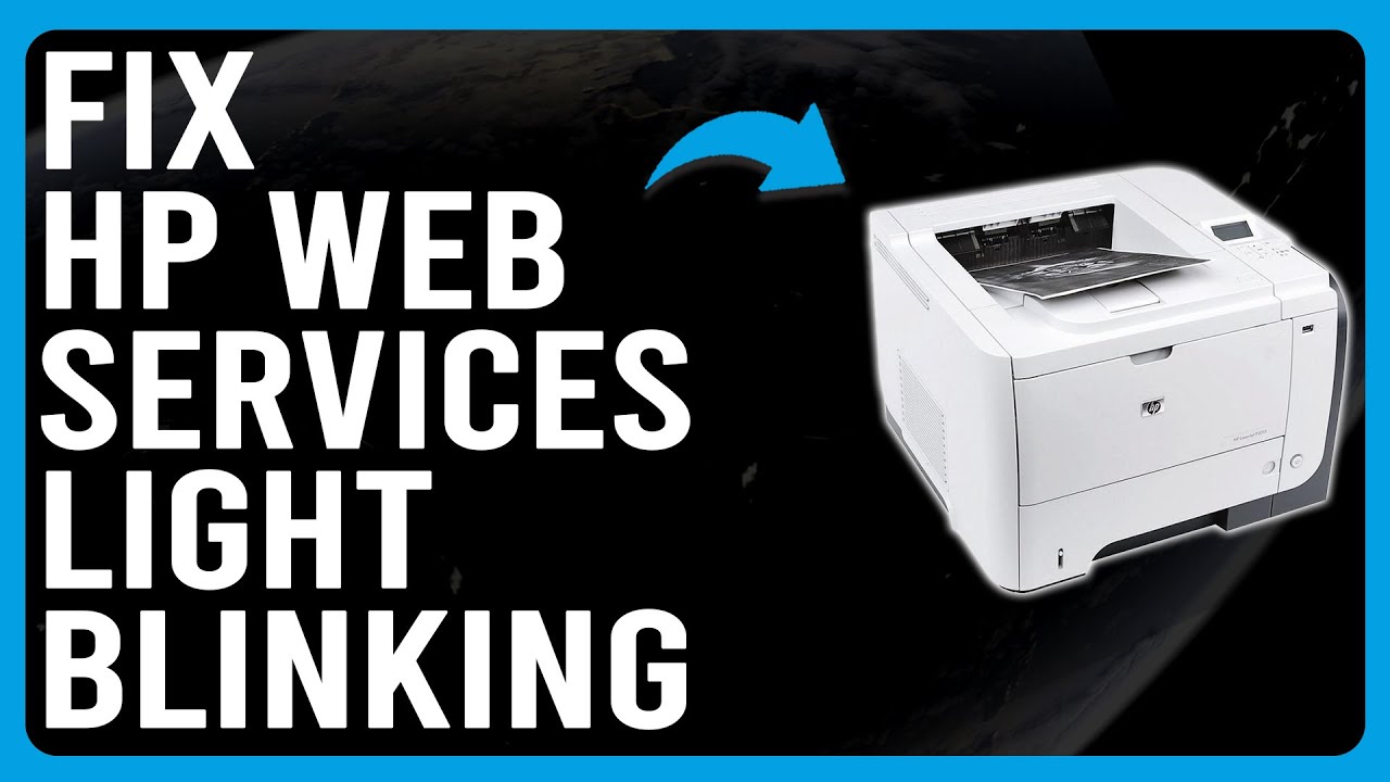 fix hp web services light blinking